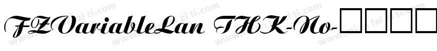 FZVariableLan THK-No字体转换